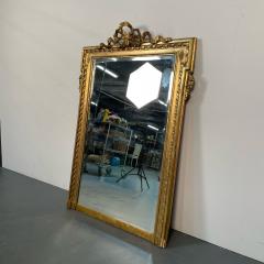 Louis XVI Style Gilt Wood Pier Console Wall Mirror Beveled - 3137057