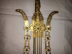 Louis XVI Style Harp Lyre Back Bronze Wall Sconce Set of Six - 1286120