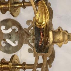 Louis XVI Style Harp Lyre Back Bronze Wall Sconce Set of Six - 1286121