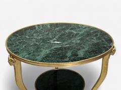 Louis XVI Style Hollywood Regency Bronze Green Marble Gueridons 20th c  - 4114674