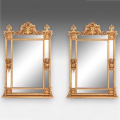 Louis XVI Style Large Wall or Floor Mirrors Giltwood Gesso Europe 19th C  - 3906596