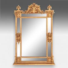 Louis XVI Style Large Wall or Floor Mirrors Giltwood Gesso Europe 19th C  - 3906600