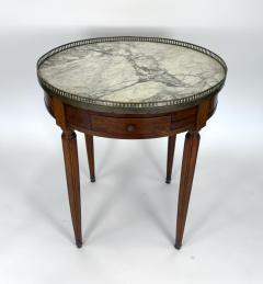 Louis XVI Style Mahogany Bouillotte Table with Marble Top Late 19th Century - 4568333