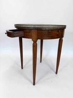 Louis XVI Style Mahogany Bouillotte Table with Marble Top Late 19th Century - 4568337