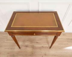 Louis XVI Style Mahogany Writing Desk with Leather Top Mid 20th Century - 4465112