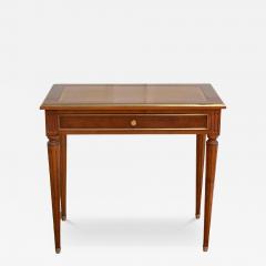 Louis XVI Style Mahogany Writing Desk with Leather Top Mid 20th Century - 4465186