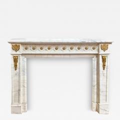 Louis XVI Style Marble Fireplace With Gilt Bronze Mounts France - 4796967