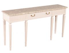 Louis XVI Style Marble Top Console Table - 2654945