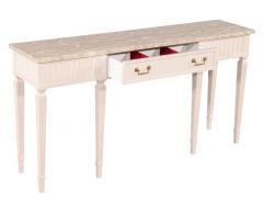 Louis XVI Style Marble Top Console Table - 2654947