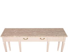 Louis XVI Style Marble Top Console Table - 2654948