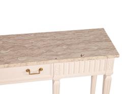 Louis XVI Style Marble Top Console Table - 2654951