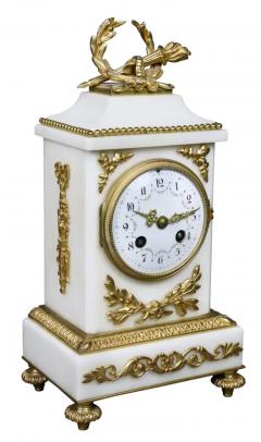 Louis XVI Style Marble and Bronze Clock Garniture - 4129553