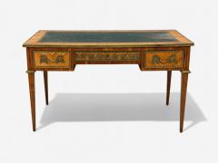 Louis XVI Style Marquetry Leather Writing Desk France 19th  - 4261310