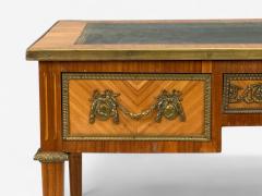 Louis XVI Style Marquetry Leather Writing Desk France 19th  - 4261314