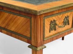 Louis XVI Style Marquetry Leather Writing Desk France 19th  - 4261318