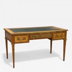 Louis XVI Style Marquetry Leather Writing Desk France 19th  - 4262844