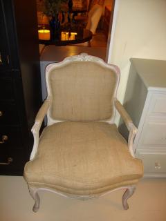 Louis XVI Style Paint Decorated Berg re Armchair - 3002826