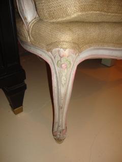 Louis XVI Style Paint Decorated Berg re Armchair - 3002829