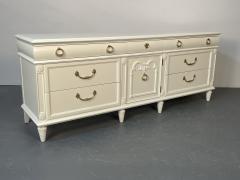 Louis XVI Style Painted Dresser Mid Century Modern Commode Bronze Off White - 3136911