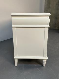 Louis XVI Style Painted Dresser Mid Century Modern Commode Bronze Off White - 3136913