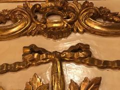 Louis XVI Style Painted Parcel Gilt Trumeau Console Mantle Mirror - 3001781