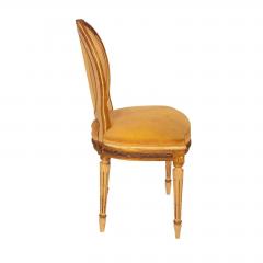 Louis XVI Style Painted and Gilt Side Chair Italy circa 1900 - 2589214