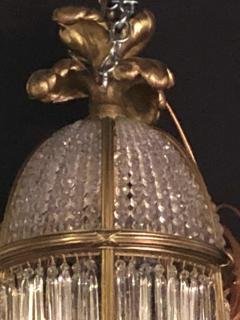 Louis XVI Style Russian Neoclassical Dor Bronze and Crystal Chandelier - 2490798