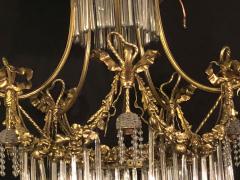 Louis XVI Style Russian Neoclassical Dor Bronze and Crystal Chandelier - 2955244