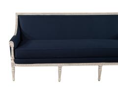 Louis XVI Style Sofa in Indigo Navy Blue Fabric - 2679246