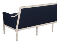 Louis XVI Style Sofa in Indigo Navy Blue Fabric - 2679251