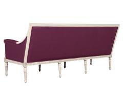 Louis XVI Style Sofa in Plum Burgundy Fabric - 2679261