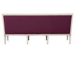 Louis XVI Style Sofa in Plum Burgundy Fabric - 2679262