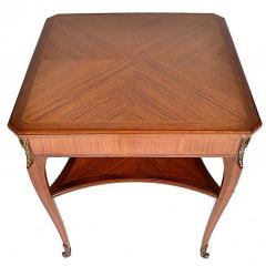 Louis XVI Style Square Two Tier Satinwood Center Table - 163792