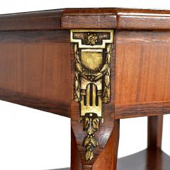 Louis XVI Style Square Two Tier Satinwood Center Table - 163795