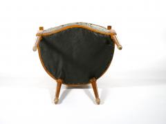 Louis XVI Style Walnut Caned Needlepoint Lounge Chairs - 3077131