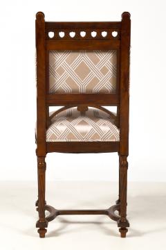 Louis XVI Style Walnut Dining Chairs Set of Six 6 France 19th Century - 3190249