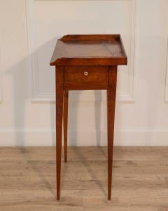 Louis XVI Style Walnut Side Table with Gallery Top France - 4451659
