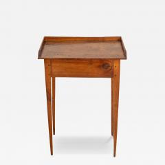 Louis XVI Style Walnut Side Table with Gallery Top France - 4454546