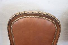Louis XVI Style Walnut Wood Chairs Set of 4 - 2418671