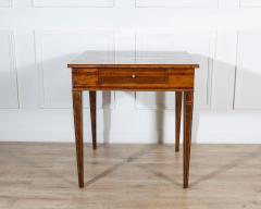 Louis XVI Style Walnut and Marquetry Table with Drawer Italy Mid 19th Century - 4375368