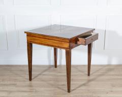 Louis XVI Style Walnut and Marquetry Table with Drawer Italy Mid 19th Century - 4375372
