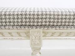 Louis XVI Style Wooden Bench with Carved Rosettes - 2807690
