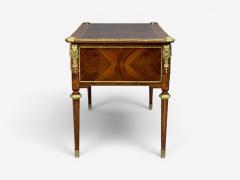 Louis XVI Style Writing Desk Bookmatched Walnut Bronze France 1920s - 4600697