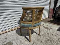 Louis XVI Swivel Cane Back Vanity Stool w Fluted Legs - 4523763