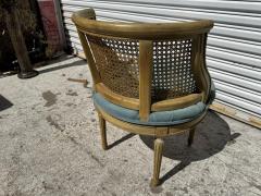 Louis XVI Swivel Cane Back Vanity Stool w Fluted Legs - 4523766