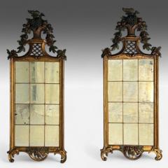 Louis XVI Wall Mirrors Giltwood Antiqued Mirror Fruitewood Motif 20th C  - 3915597