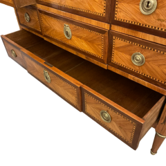 Louis XVI chest of drawers with marquetry 19th century - 3928989