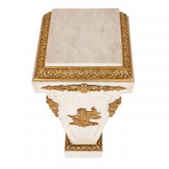 Louis XVI style French gilt bronze and marble pedestal - 2022766