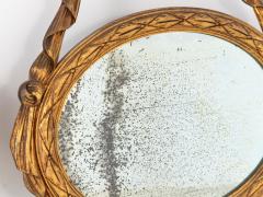 Louis XVI style Oval Mirror with Carved Wood Frames France Mid 20th C  - 4220517
