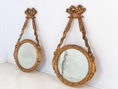 Louis XVI style Oval Mirror with Carved Wood Frames France Mid 20th C  - 4220521